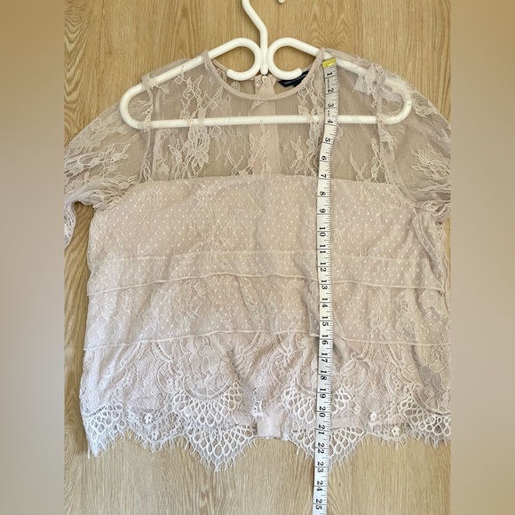 Coquette  Blouse AEO Lace Ruffle Top XL Ethereal - Picture 12 of 16